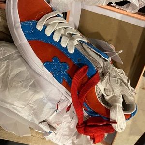 Sz 9.5 Converse One Star Ox Tyler The Creator Golf Le Fleur Red/Blue Molten Lava